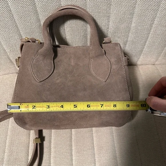 Reformation Partrizia Mini Suede Mushroom color Purse - Picture 5 of 9